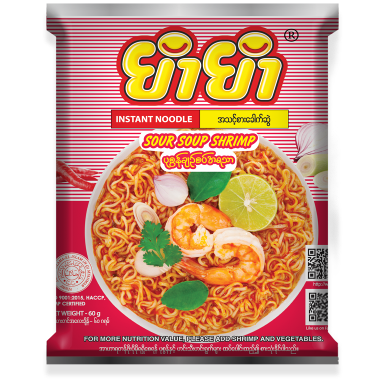 YumYum - Sour Soup Shrimp Flavor Instant Noodle Soup (60g) x 10 Bags