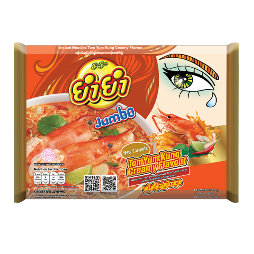 YumYum - Tom Yum Kung Creamy Flavor Instant Noodle Soup (63g) x 30 Bags