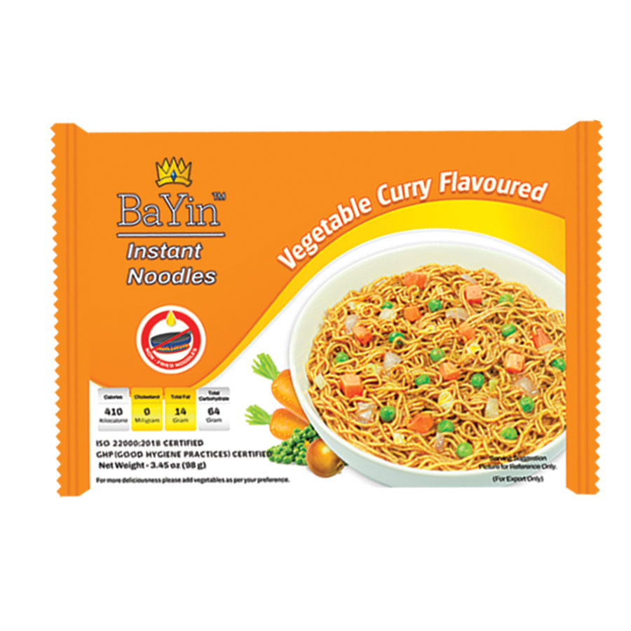 BaYin - Vegetable Curry Flavored Instant Noodle (98g) Dry (5 Bags)